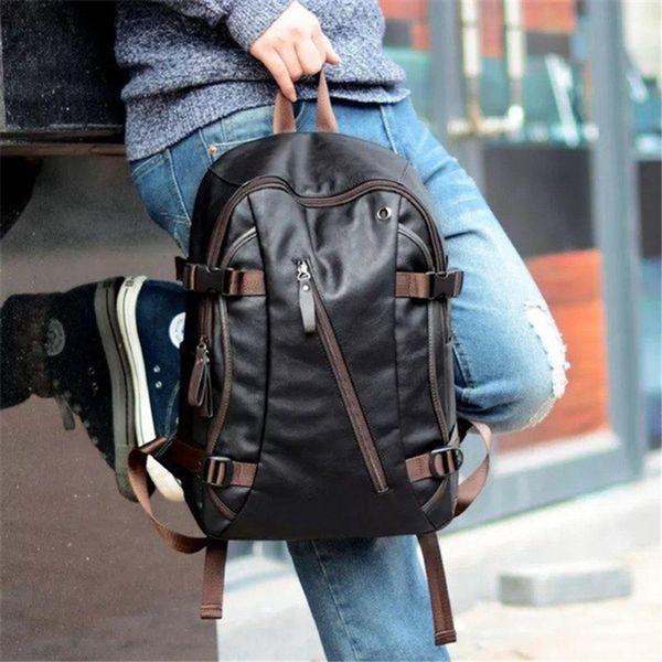 Sac à dos vintage en cuir pour homme