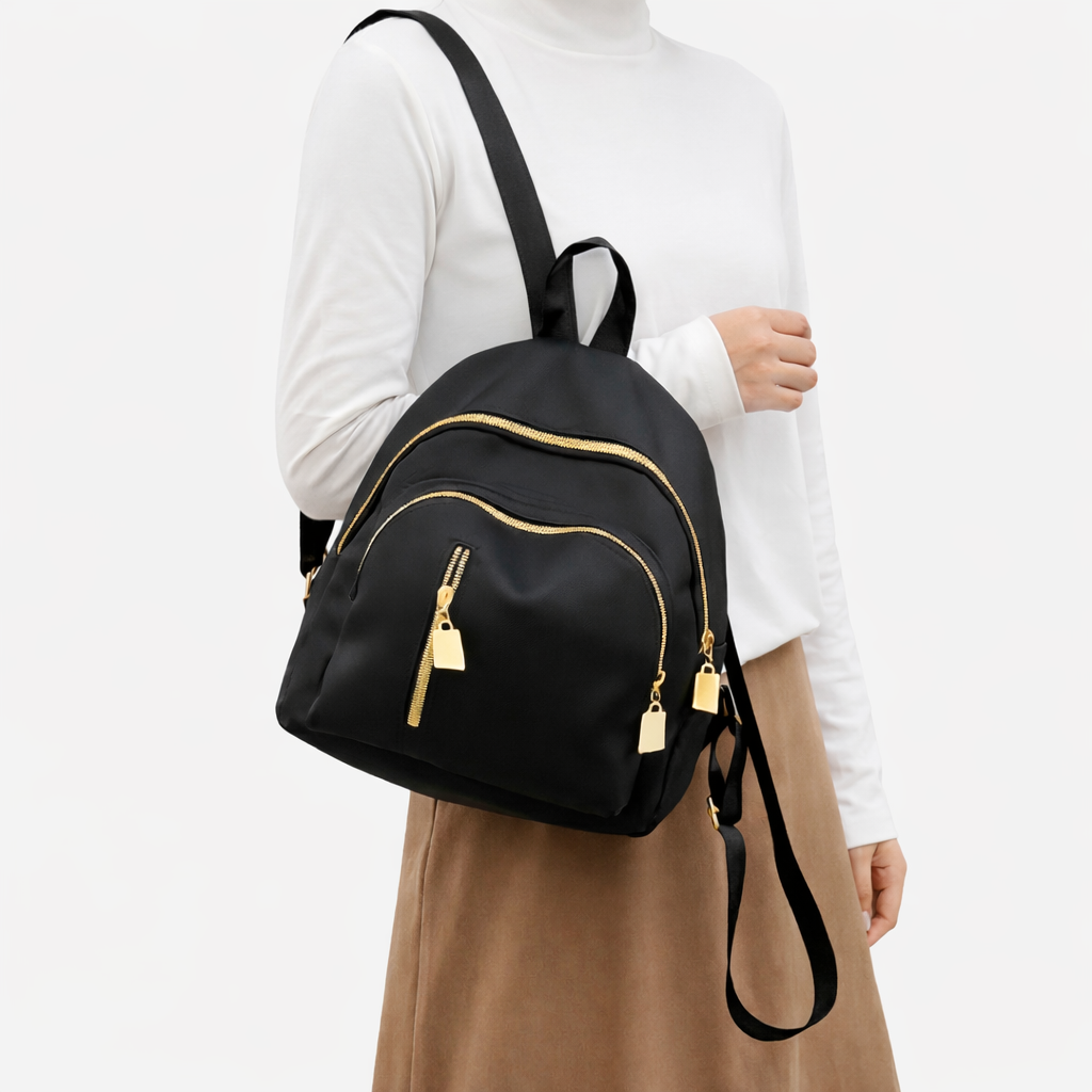Sac à dos noir élégant pour femme