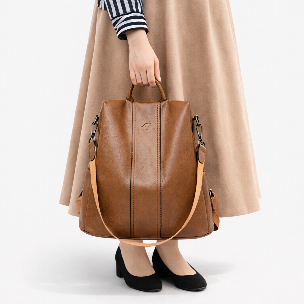 Sac à dos élégant en cuir pour femme