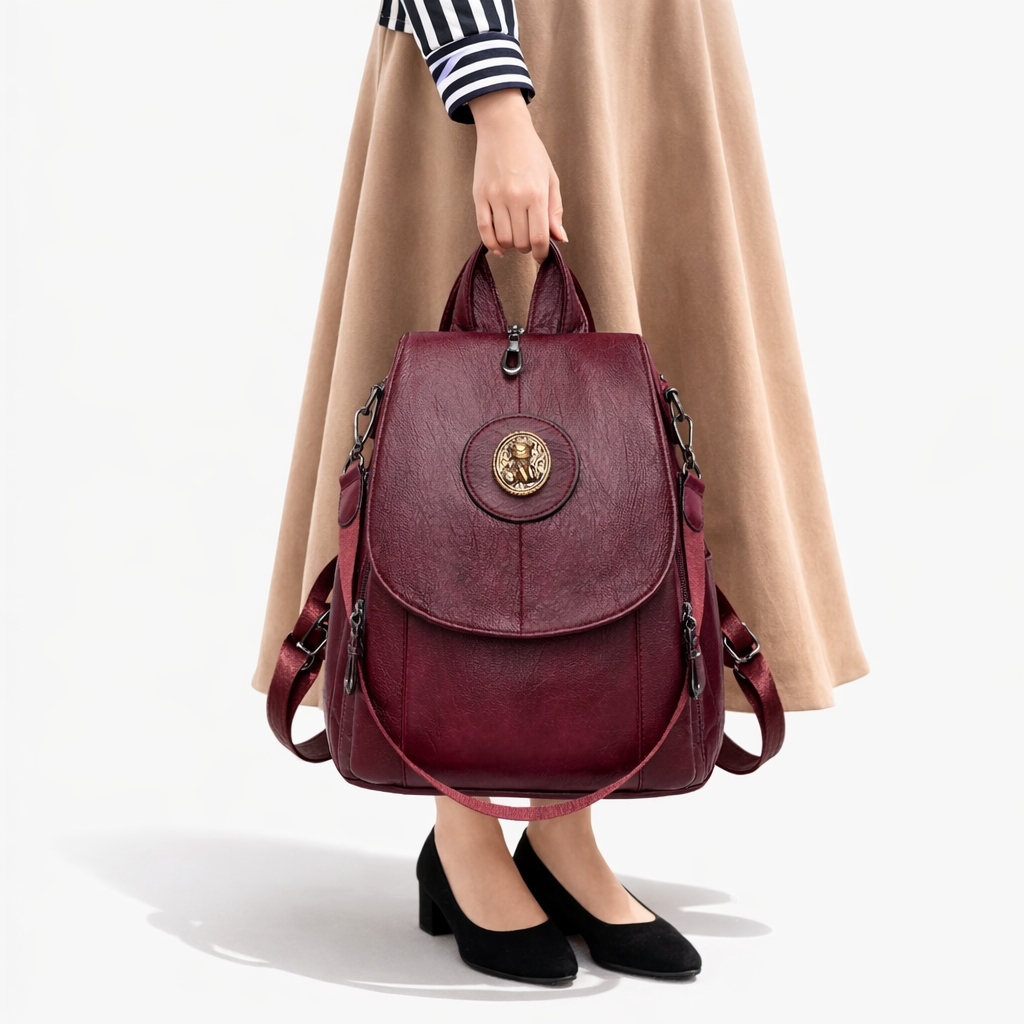 Petit sac à dos en cuir pour femme