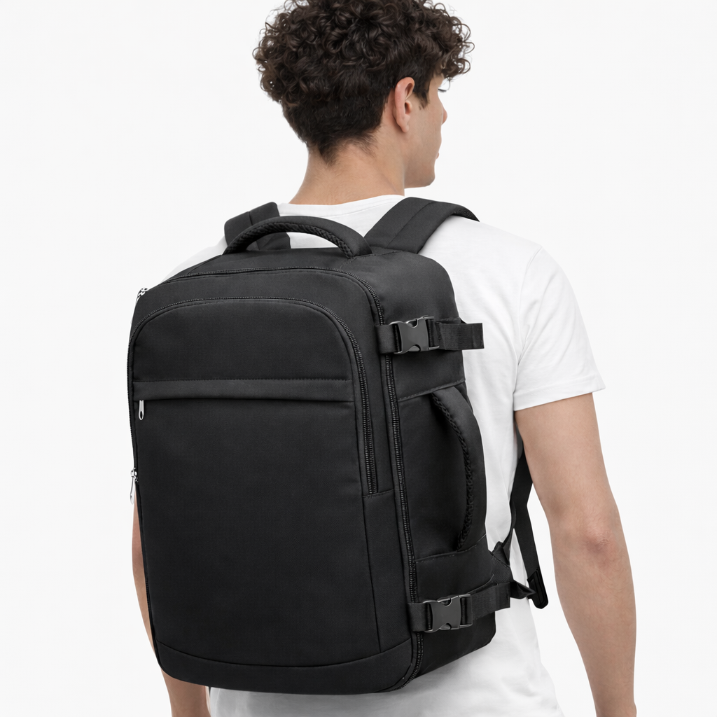 Sac à Dos cabine avion 40x20x25 avec compartiments multiples