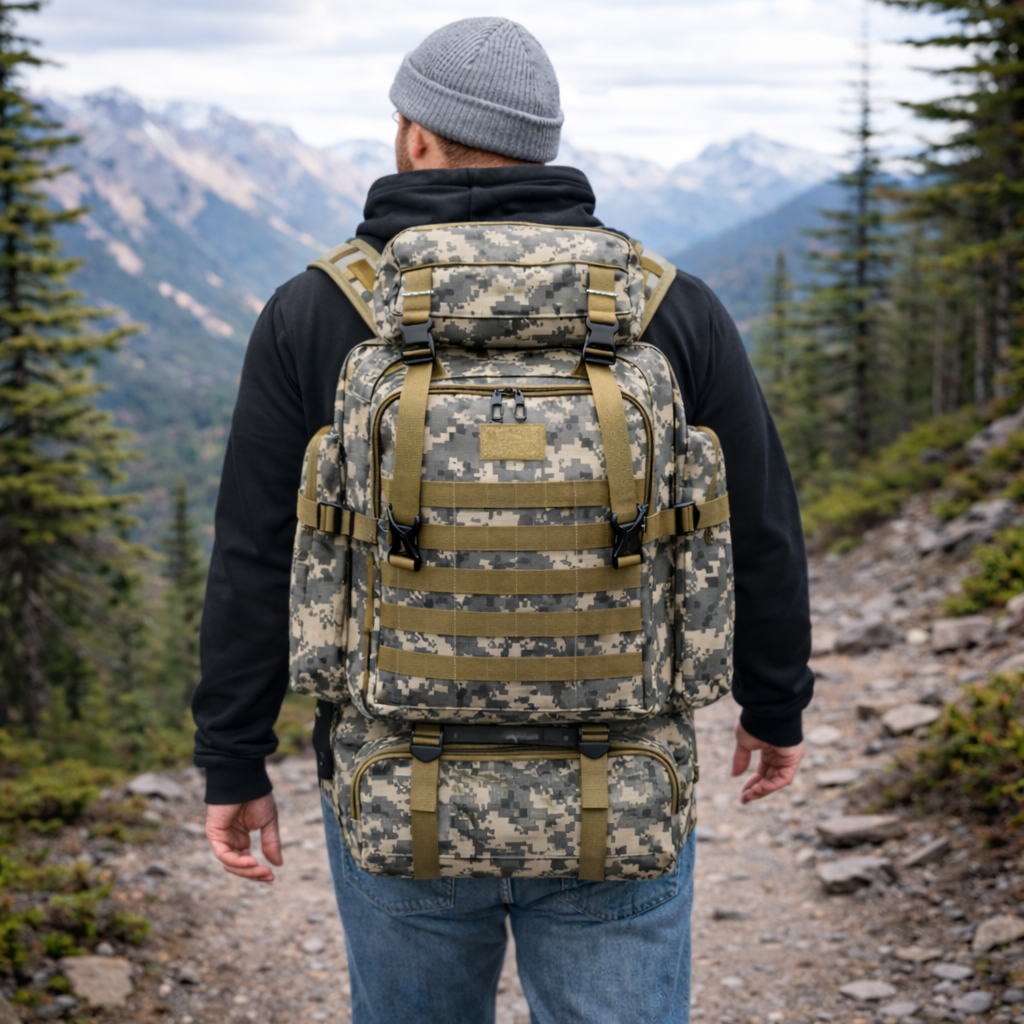 Grand Sac à Dos militaire imperméable 65 L