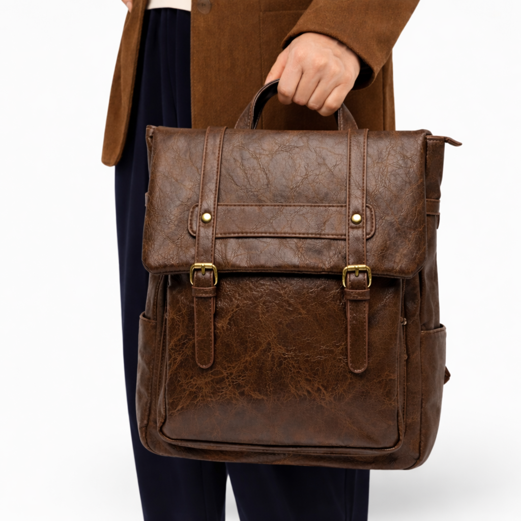 Sac à Dos en cuir vintage retro pour femme