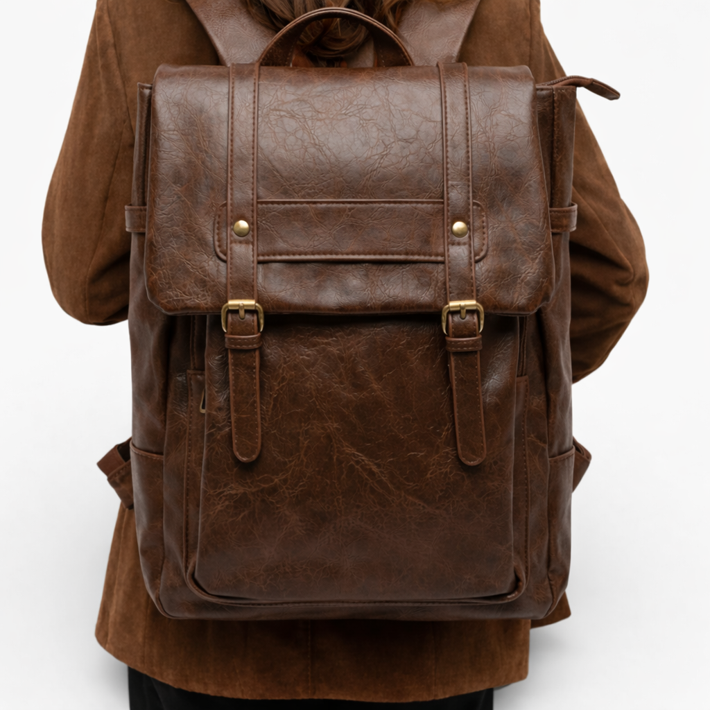 Sac à Dos en cuir vintage retro pour femme