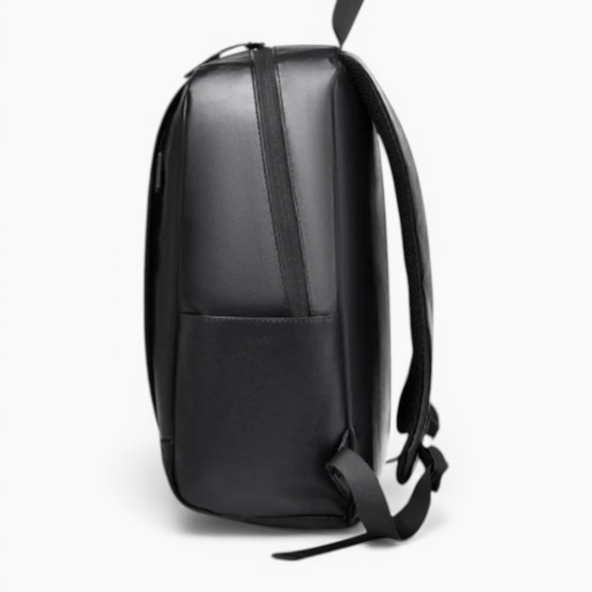 Sac à dos noir en cuir pour homme
