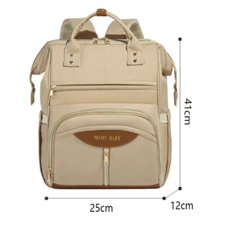 Sac à Dos à langer beige imperméable