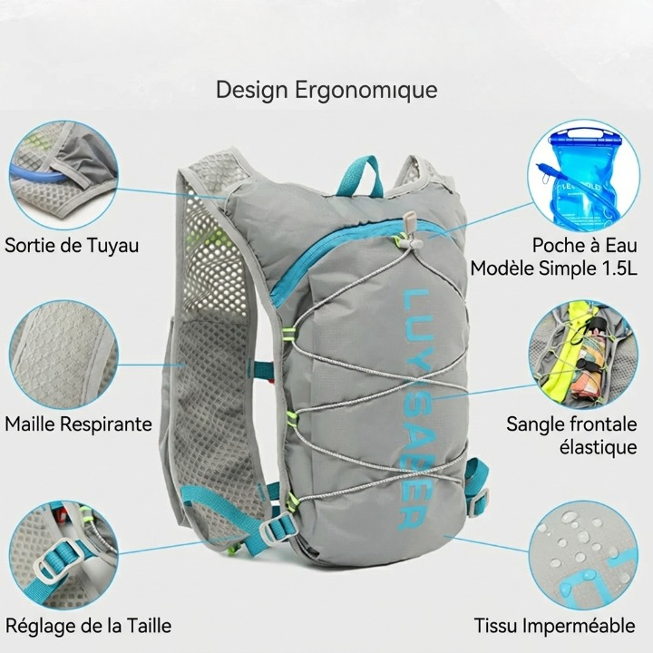 Sac à dos d’hydratation léger 1.5 L