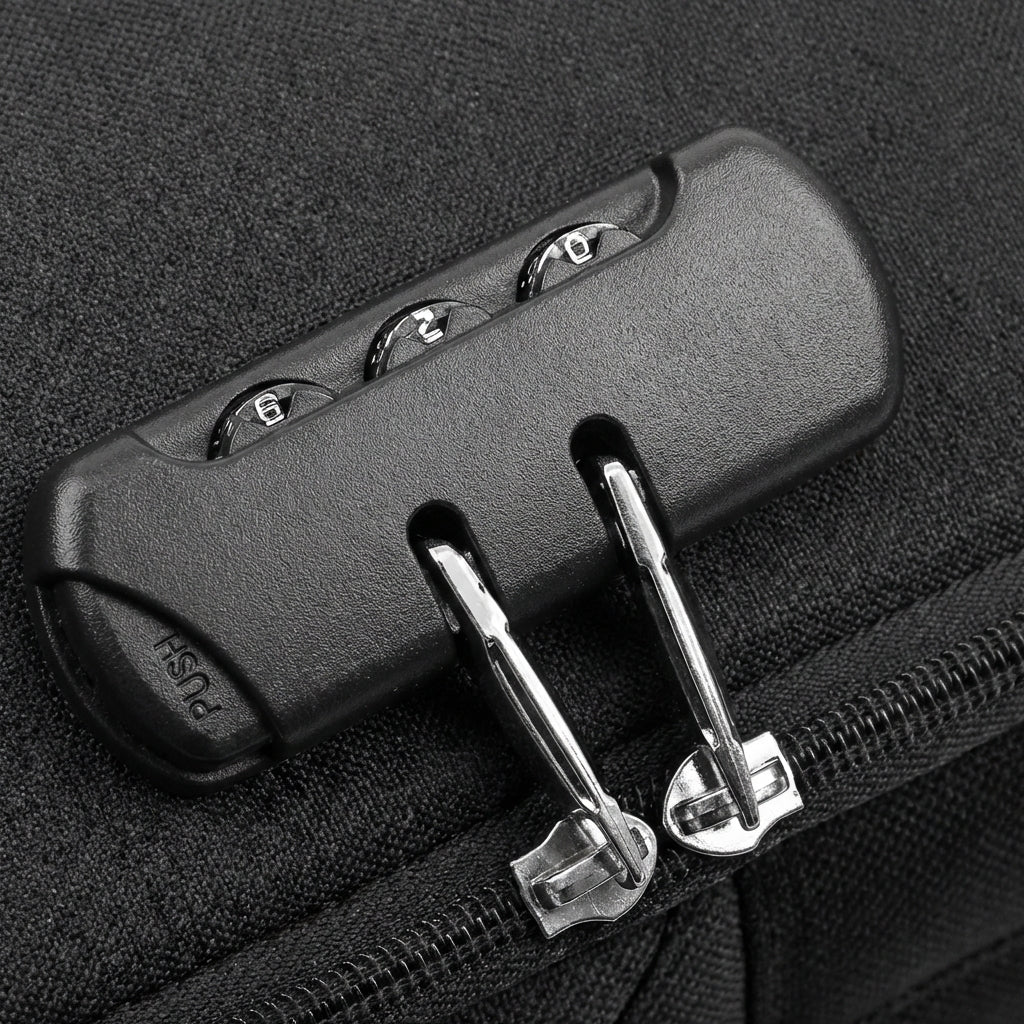 Sac à dos noir antivol pour ordinateur