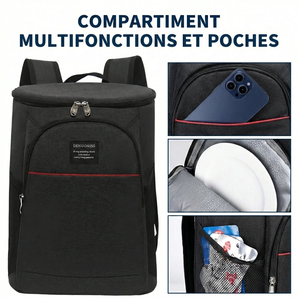 Sac à dos isotherme multicouche antifuite