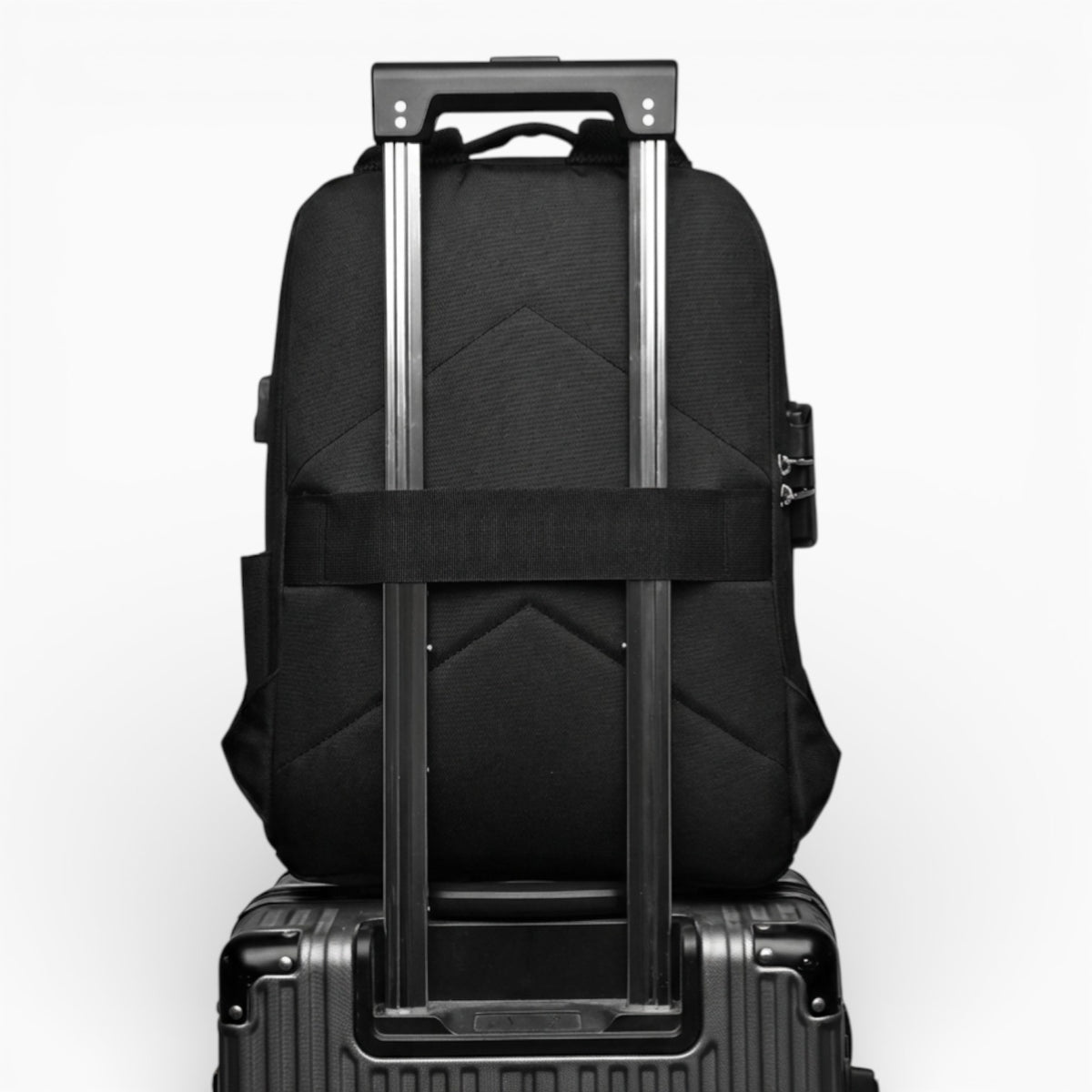 Sac à dos noir antivol pour ordinateur