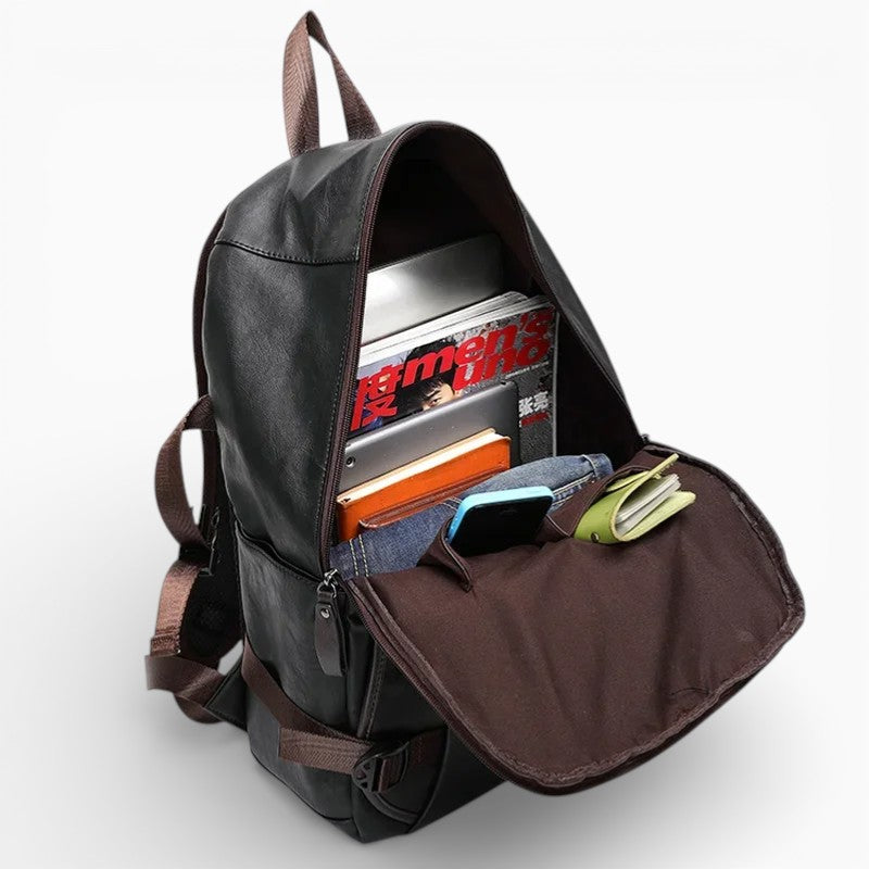 Sac à dos vintage en cuir pour homme