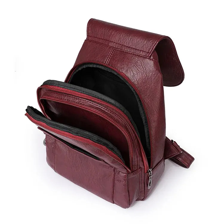 Petit sac à dos en cuir pour femme