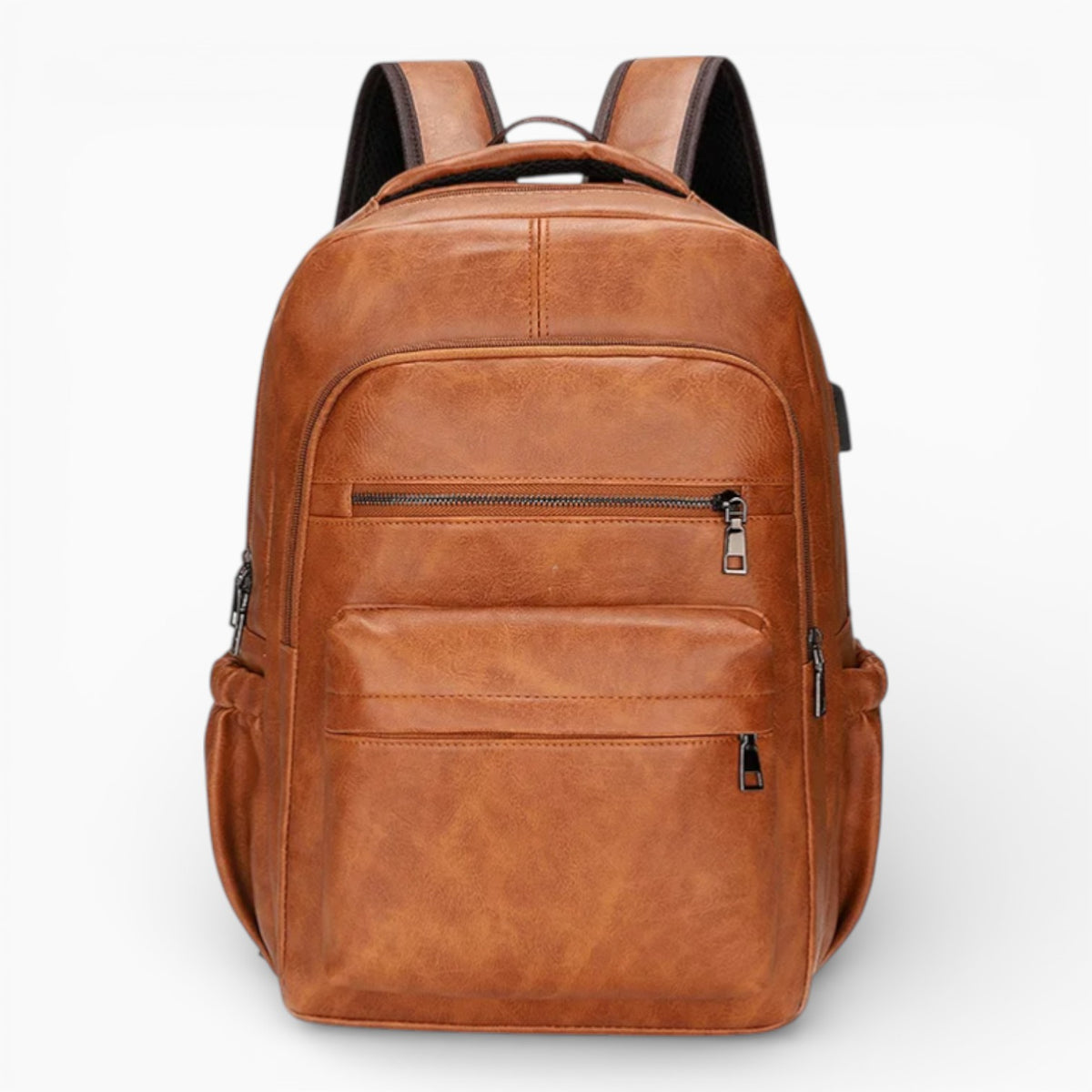 Sac à dos en cuir avec port USB