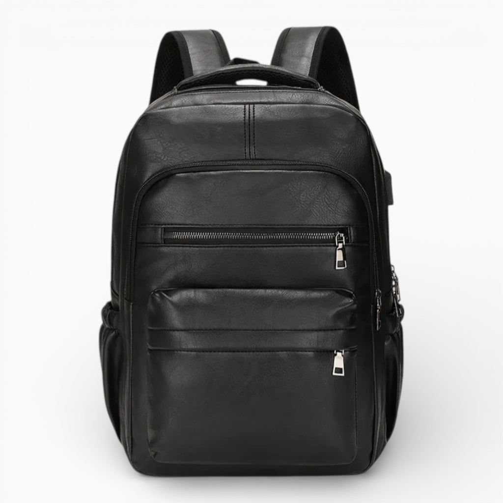 Sac à dos en cuir avec port USB
