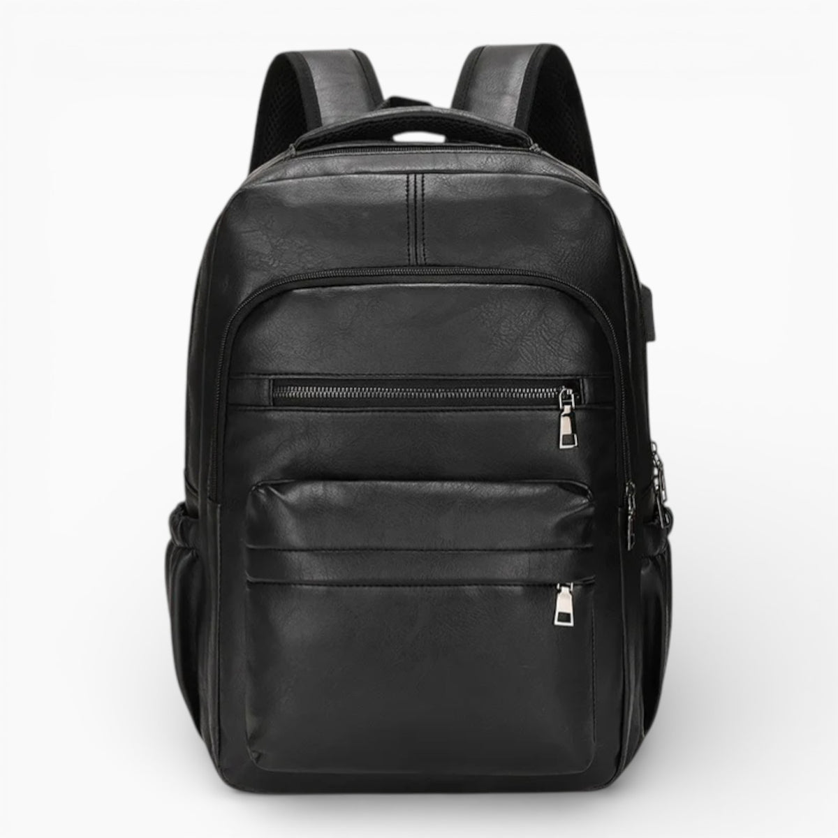 Sac à dos en cuir avec port USB