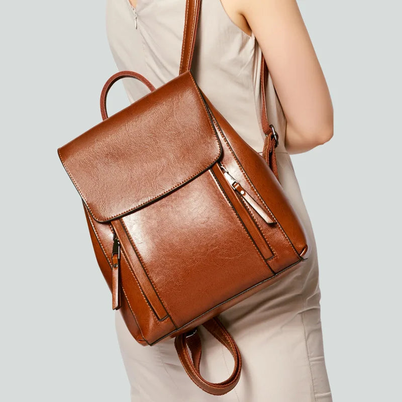 Sac à dos en cuir pour femme