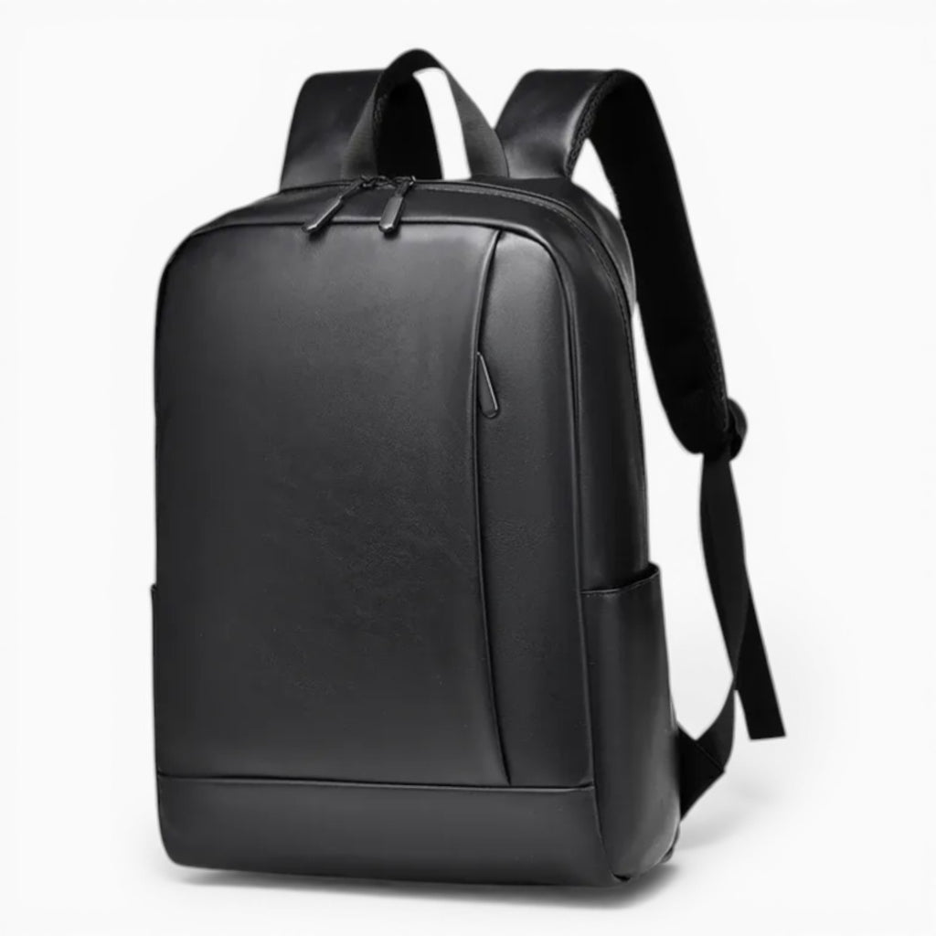 Sac à dos noir en cuir pour homme