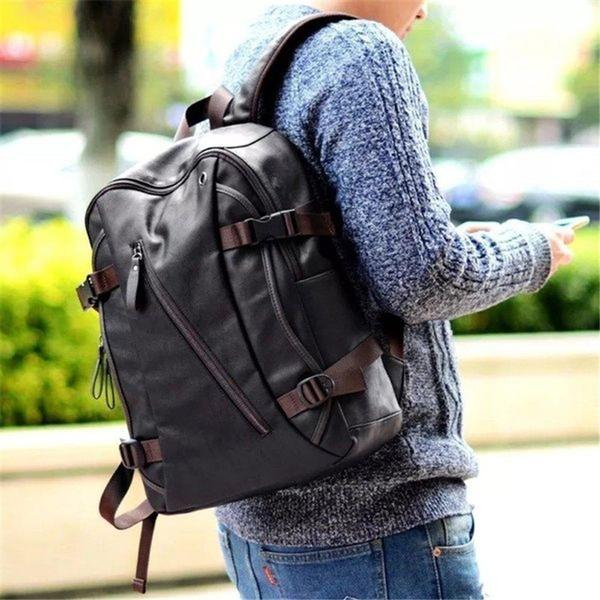 Sac à dos vintage en cuir pour homme