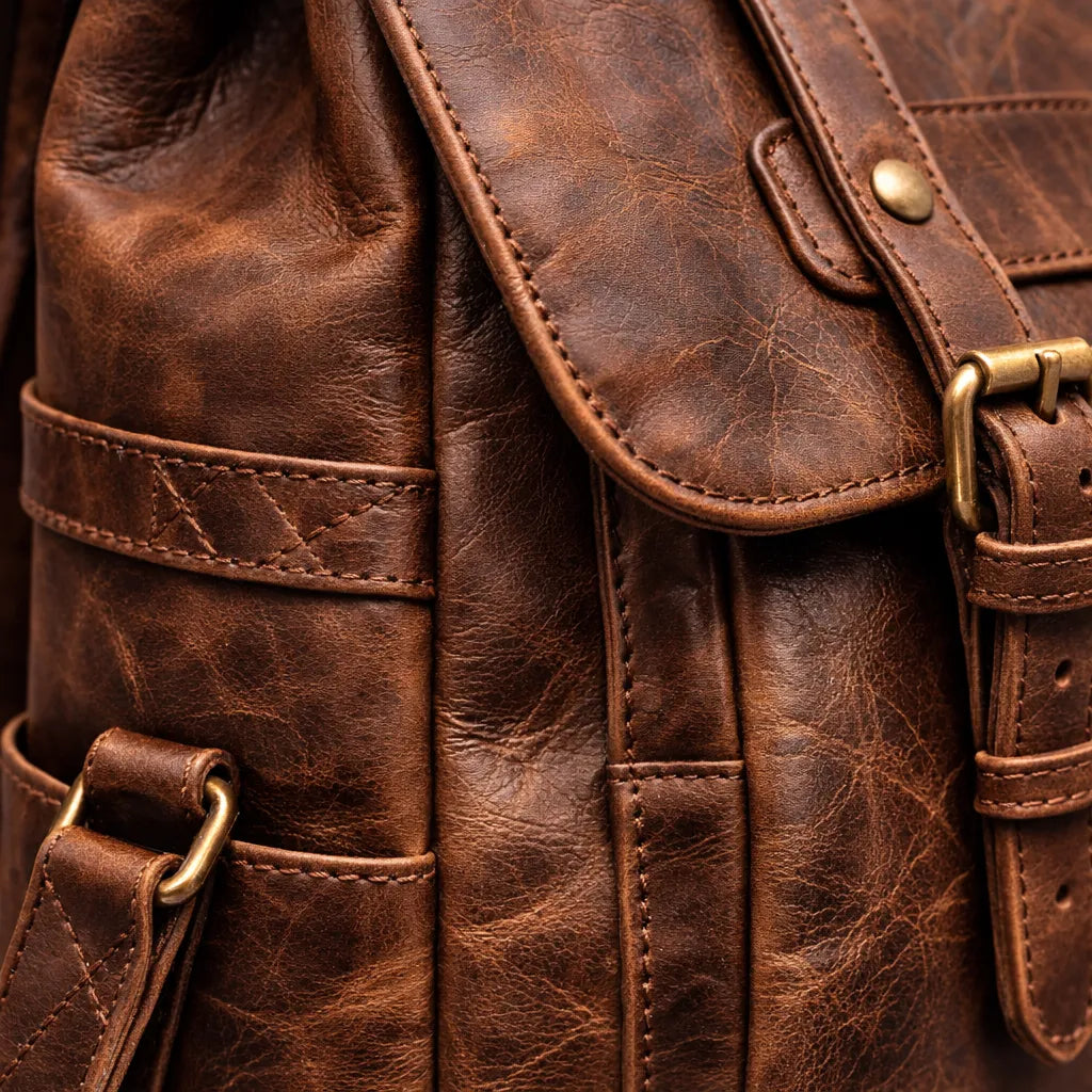 Sac à Dos en cuir vintage retro pour femme