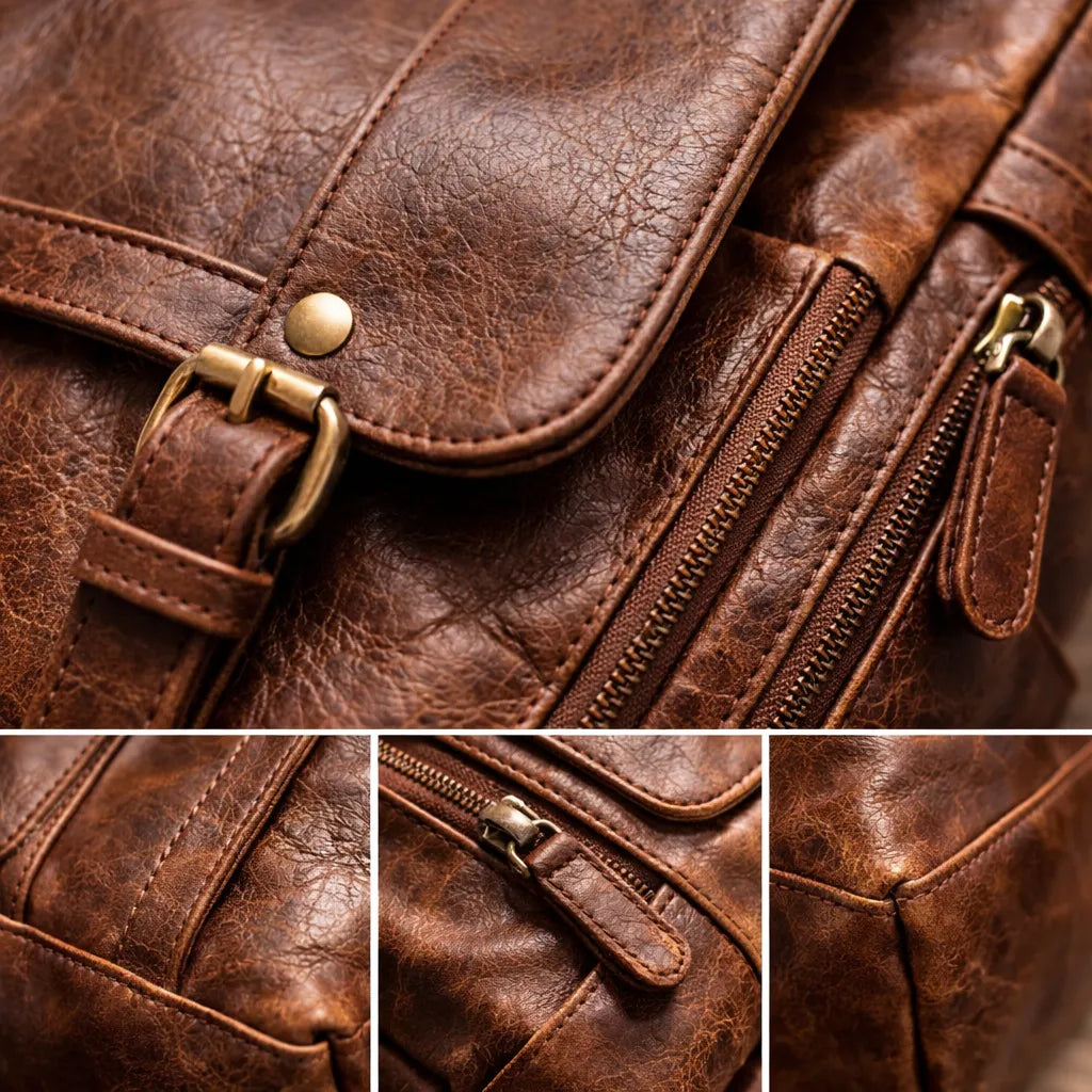 Sac à Dos en cuir vintage retro pour femme