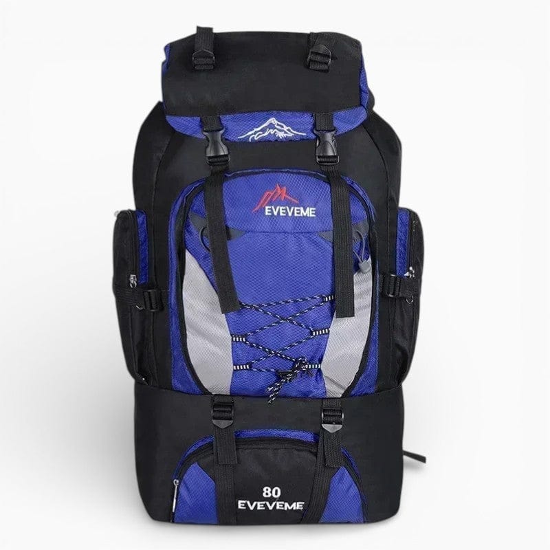 Maison Sac à Dos Bleu Grand Sac à Dos de randonnée imperméable - 80 L