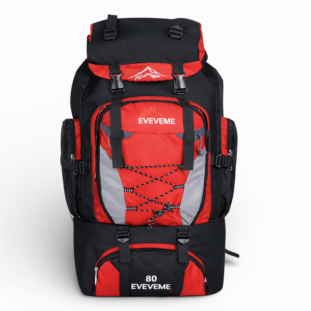 Maison Sac à Dos Rouge Grand Sac à Dos de randonnée imperméable - 80 L