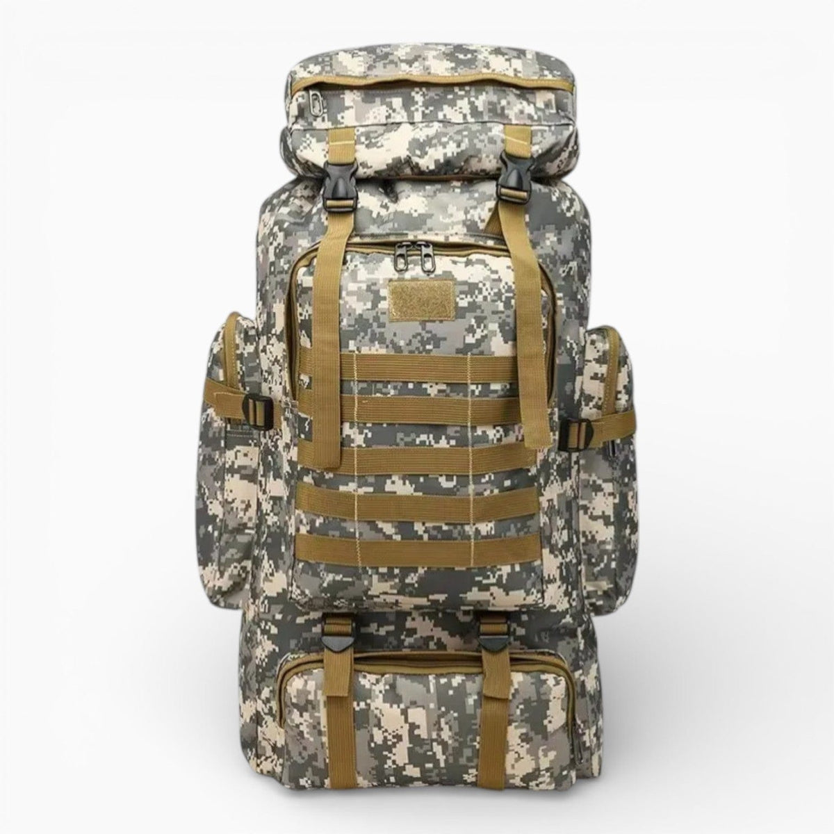 Maison Sac à Dos Gris Grand Sac à Dos militaire imperméable 65 L