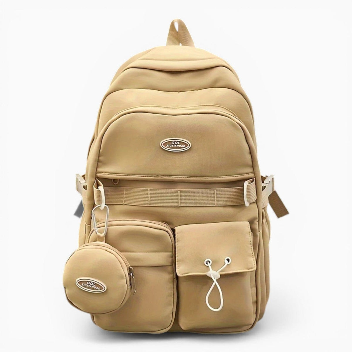 Maison Sac à Dos Beige Sac à dos classique multi-compartiments