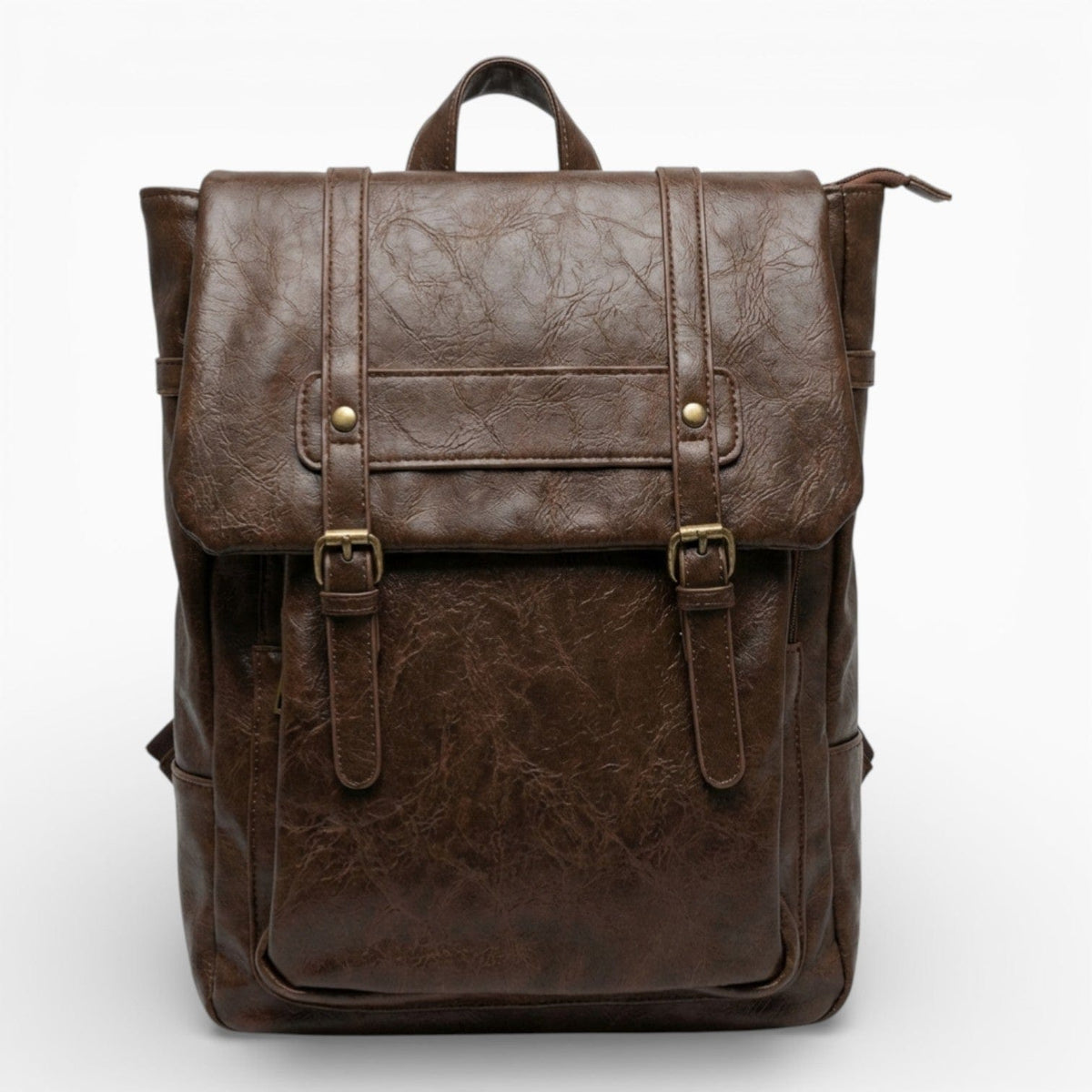 Maison Sac à Dos Marron Sac à Dos en cuir vintage retro pour femme