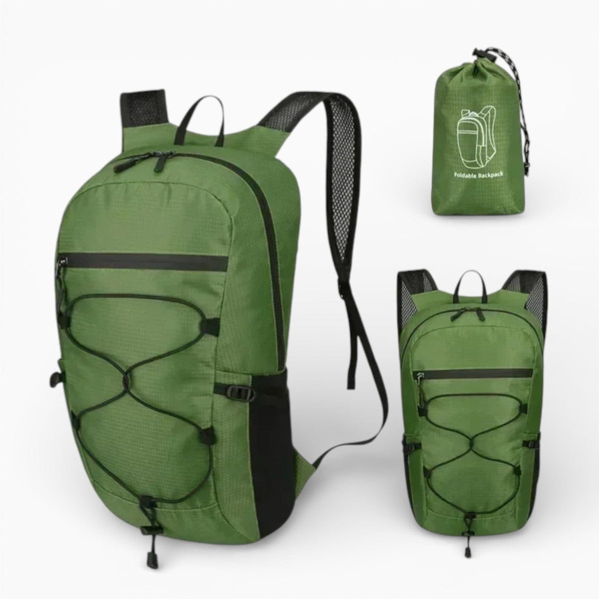 Maison Sac à Dos Vert Sac à Dos randonnée pliable format léger et compact